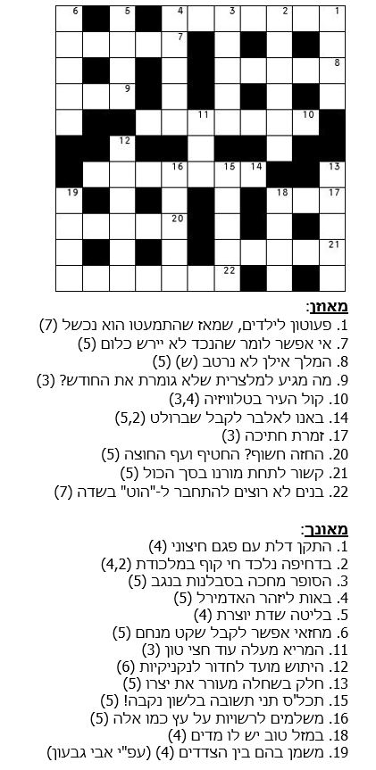תשבץ היגיון 11