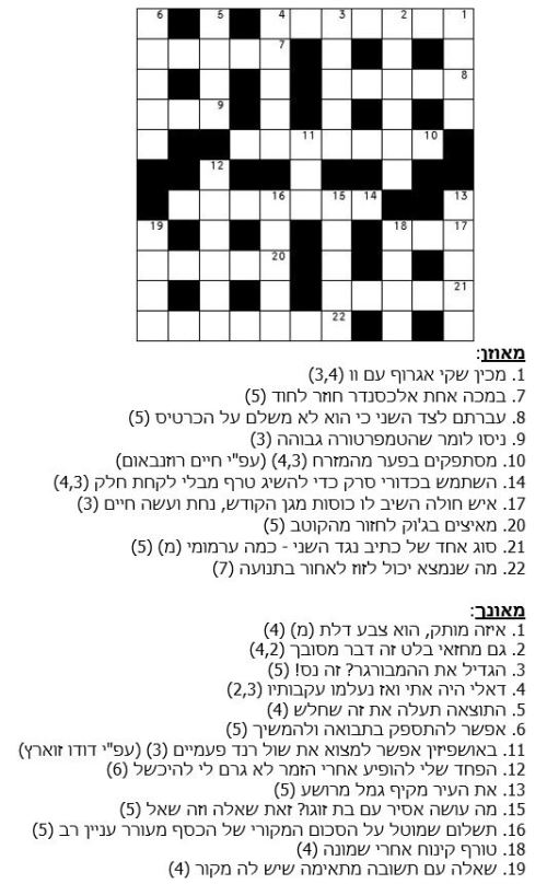 תשבץ היגיון 13
